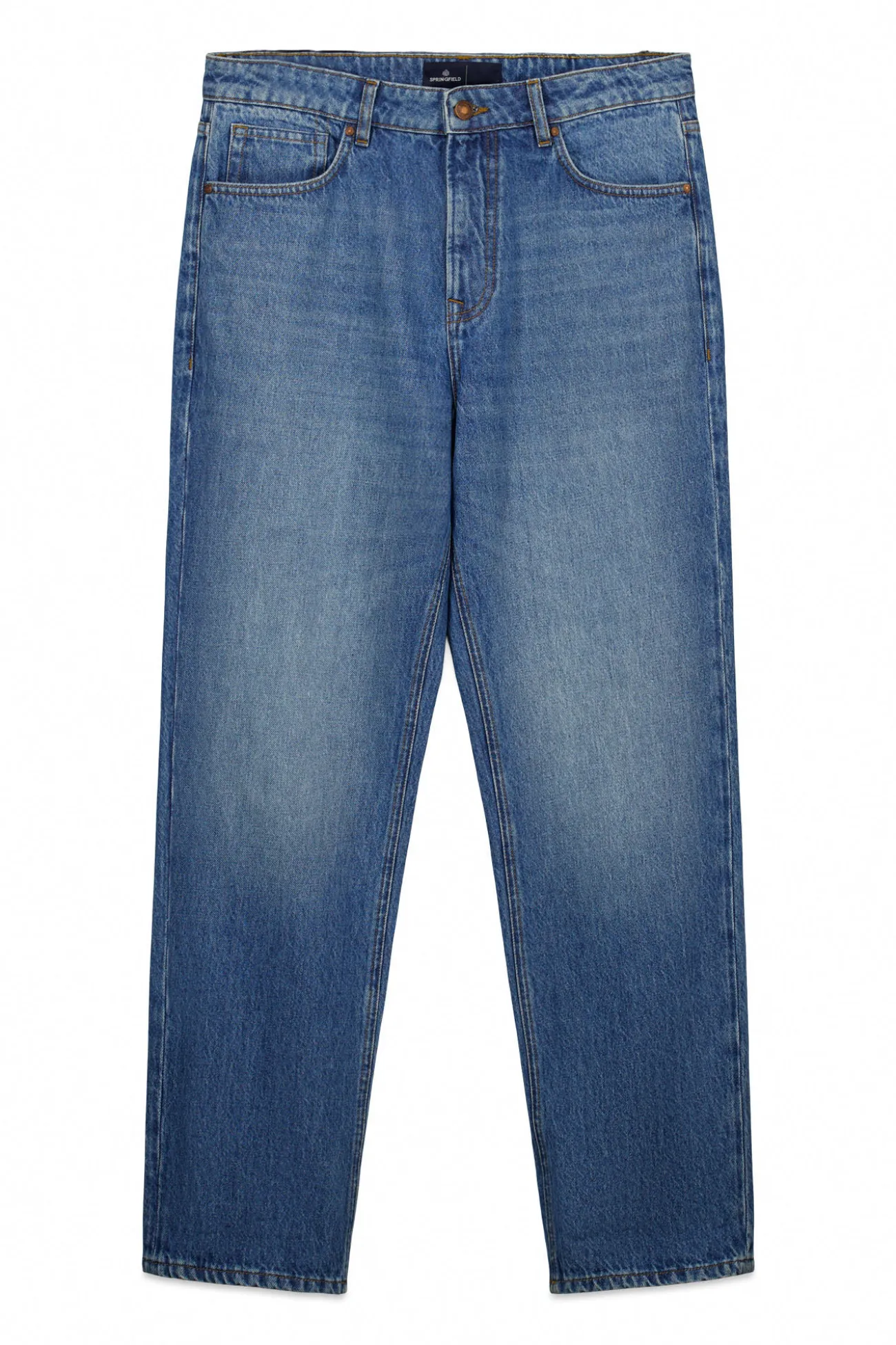 Jeans lavage moyen coupe droite