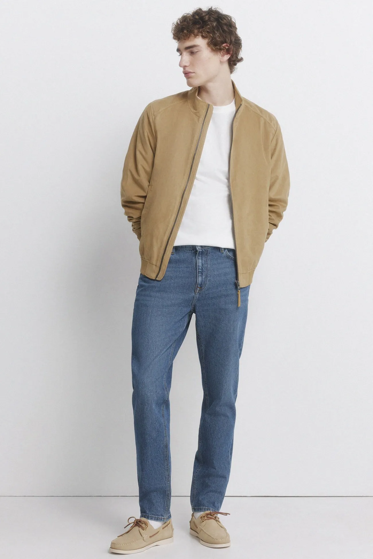 Jeans slim délavage foncé moyen
