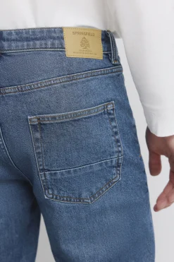 Jeans slim délavage foncé moyen