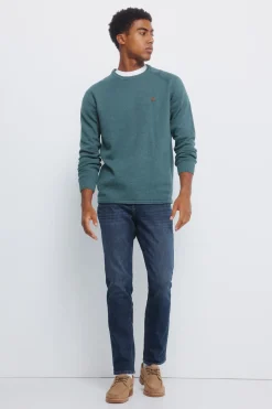 Jeans slim d&eacute;lav&eacute; moyennement fonc&eacute;