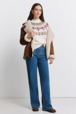 Jeans super large avec poches plaqu&eacute;es