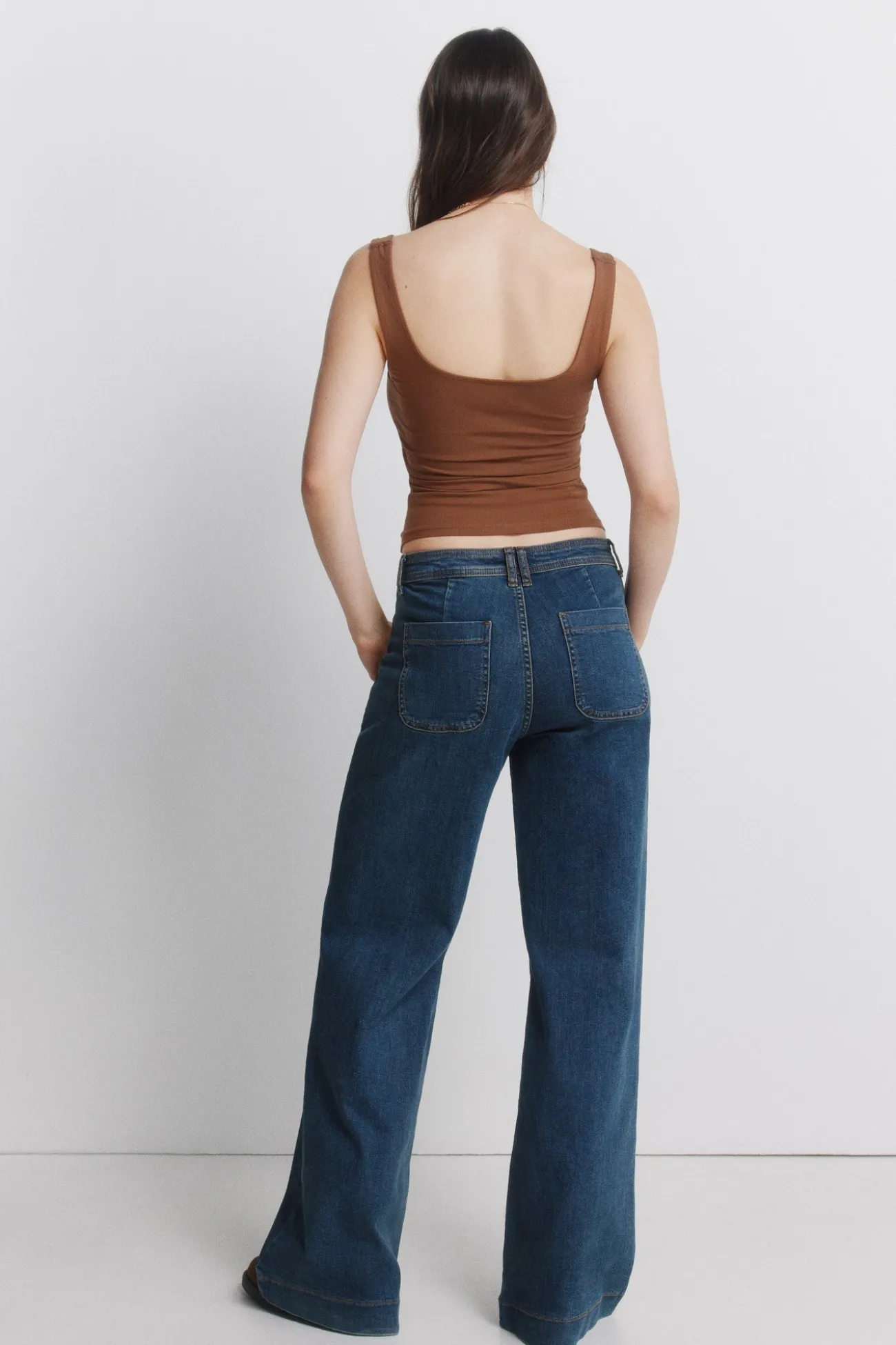 Jeans super large taille haute
