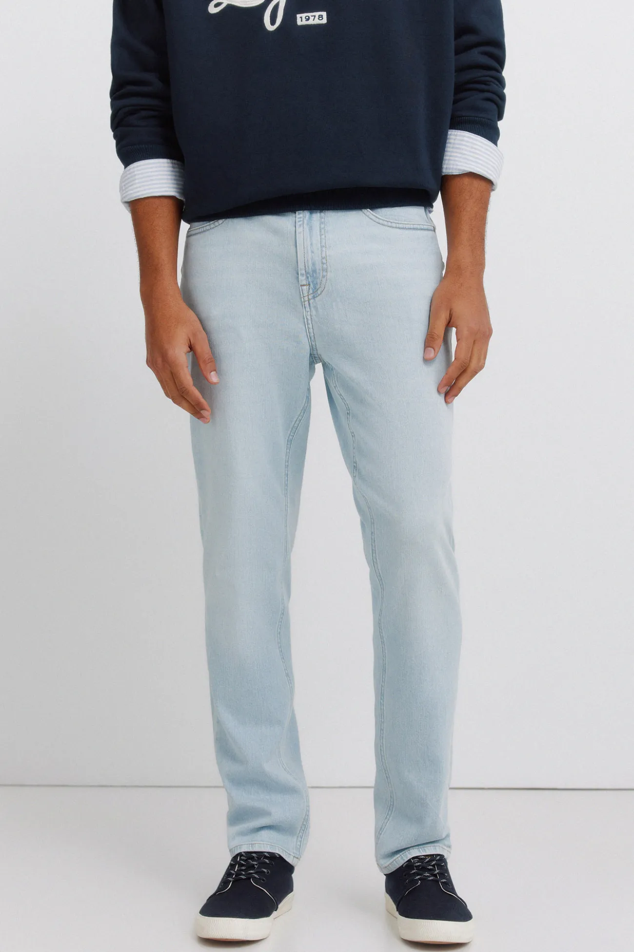 Jeans ultra-légers délavés clairs slim fit