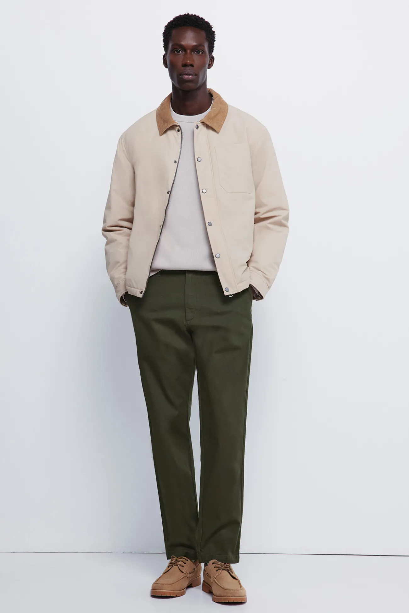 Pantalon chino dobby coupe confortable