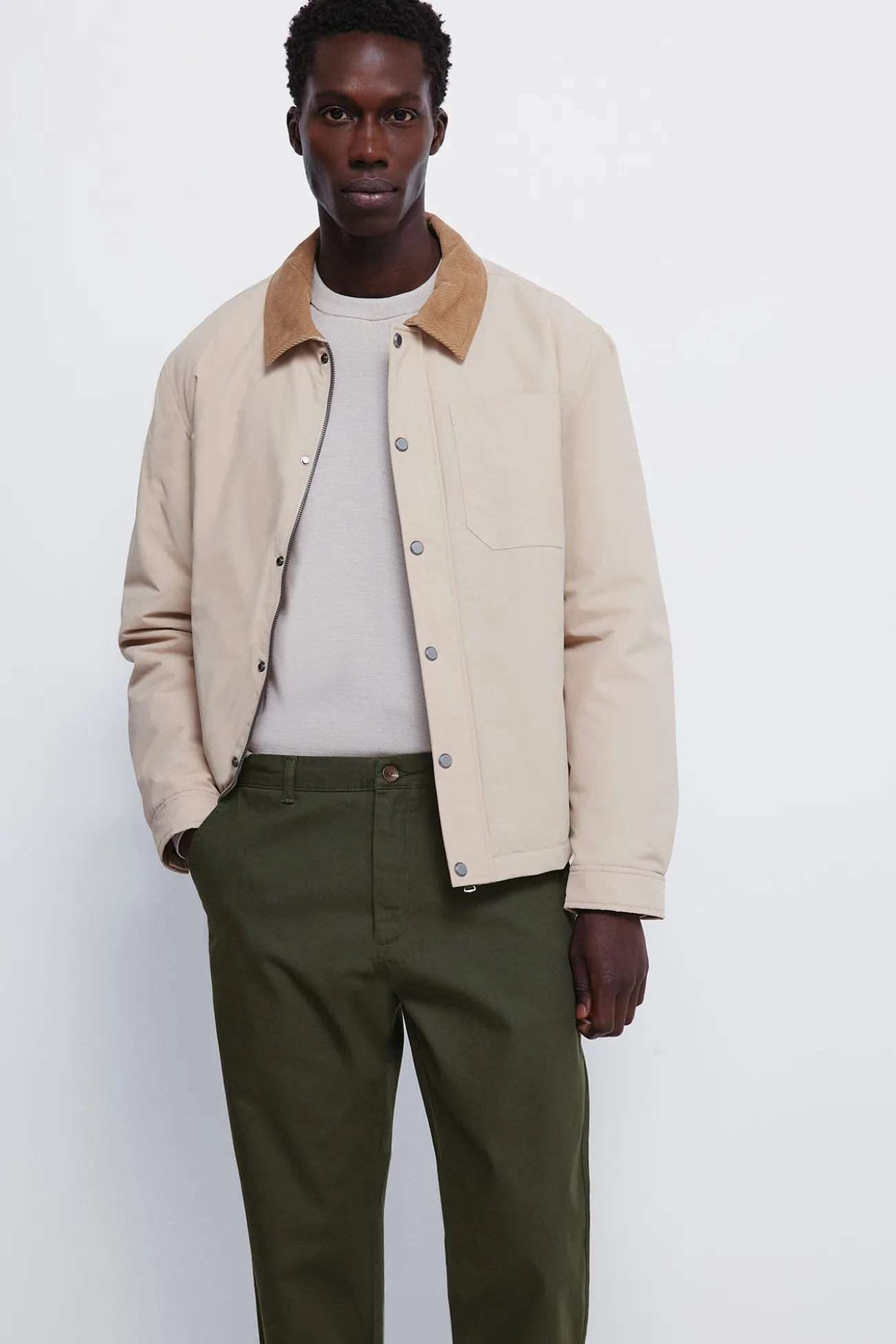 Pantalon chino dobby coupe confortable