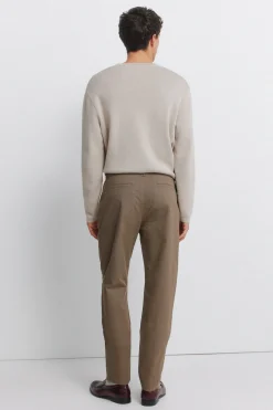 Pantalon chino micro-imprimé coupe slim