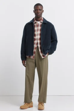 Pantalon confort plissé coupe décontractée