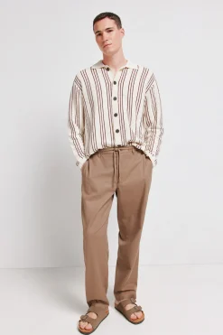 Pantalon dobby coupe droite