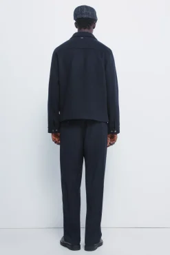 Pantalon rayures coupe droite