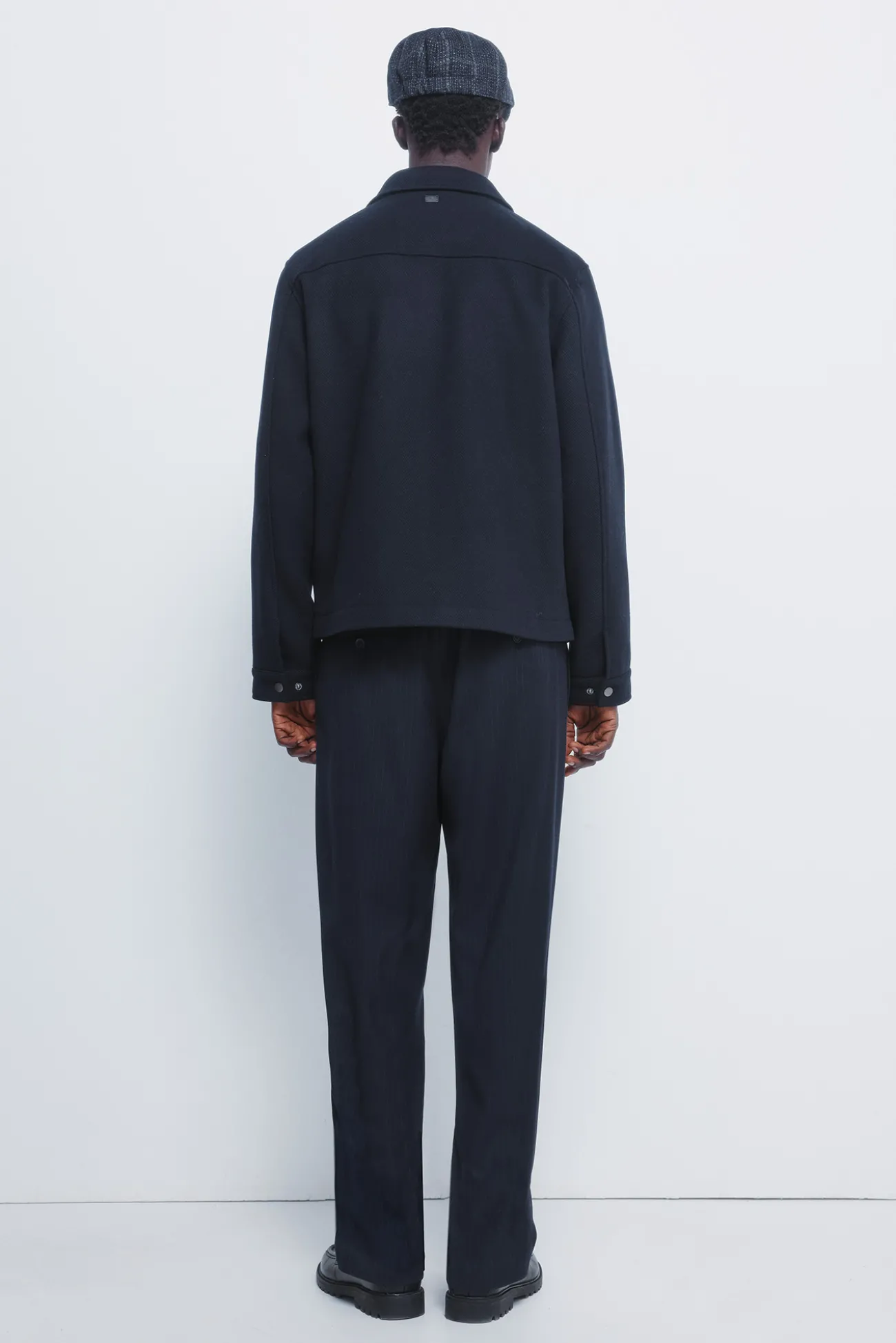 Pantalon rayures coupe droite
