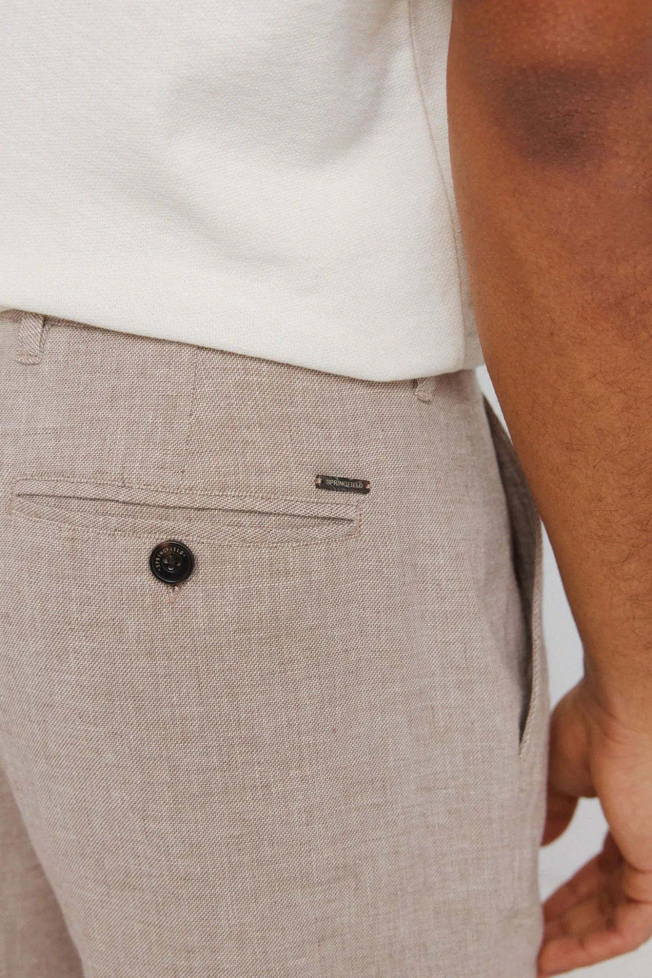 Pantalon slim fit confortable en lin structuré