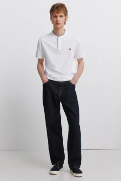 Polo piqu&eacute; col mao slim fit