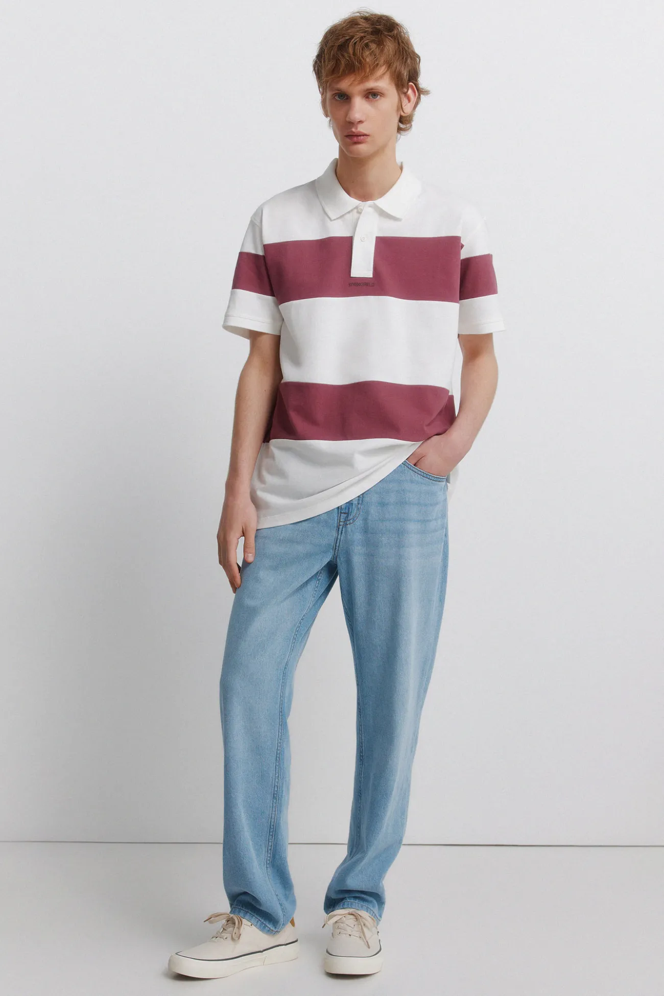 Polo piqué color block coupe regular fit
