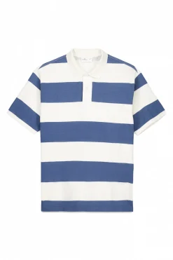 Polo piqu&eacute; coupe classique &agrave; larges rayures