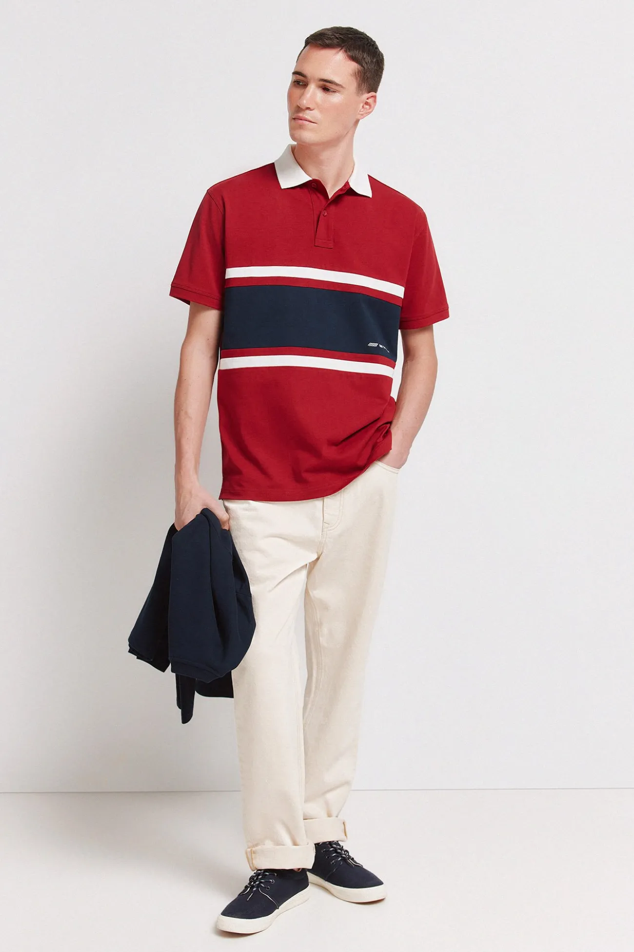 Polo sport en piqué coupe positionnelle regular fit