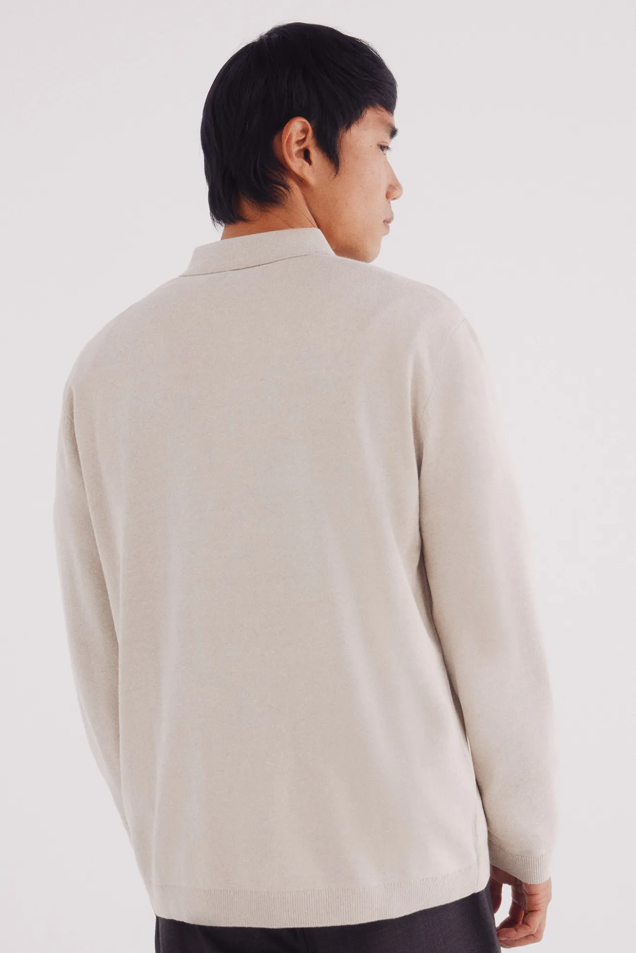 Pull col polo fermeture