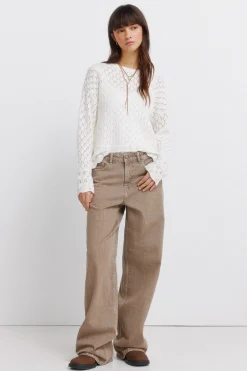 Pull en maille pointelle