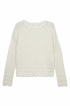 Pull en maille pointelle