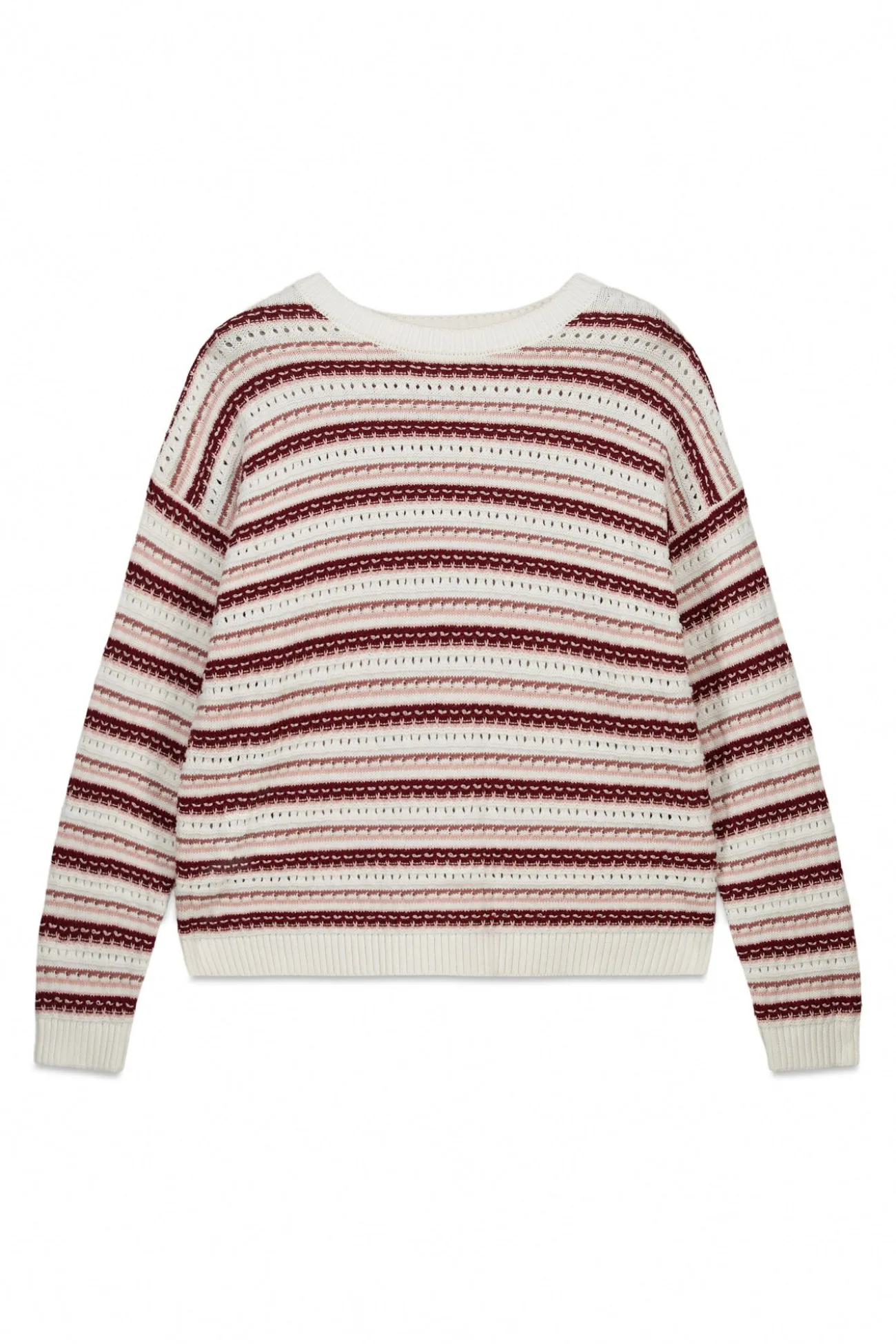Pull en maille structurée à rayures