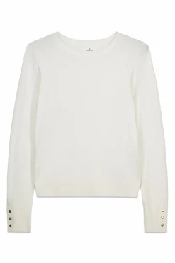 Pull fin boutons poignets