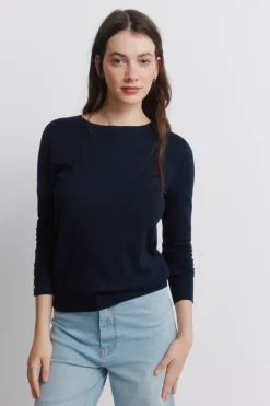 Pull fin boutons poignets