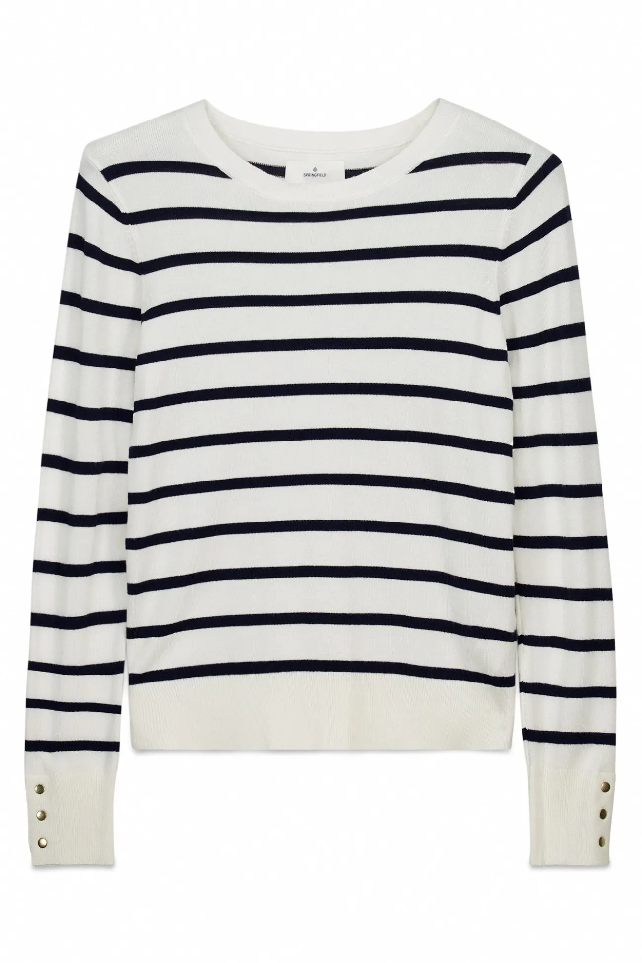 Pull fin boutons poignets