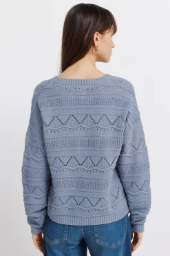 Pull pointelle en maille