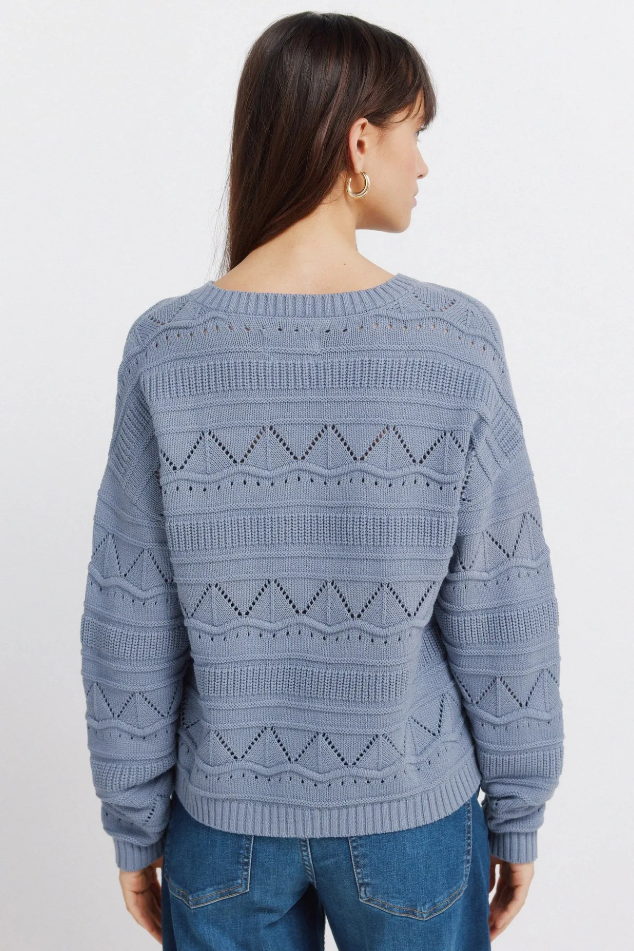 Pull pointelle en maille