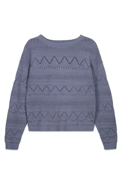 Pull pointelle en maille