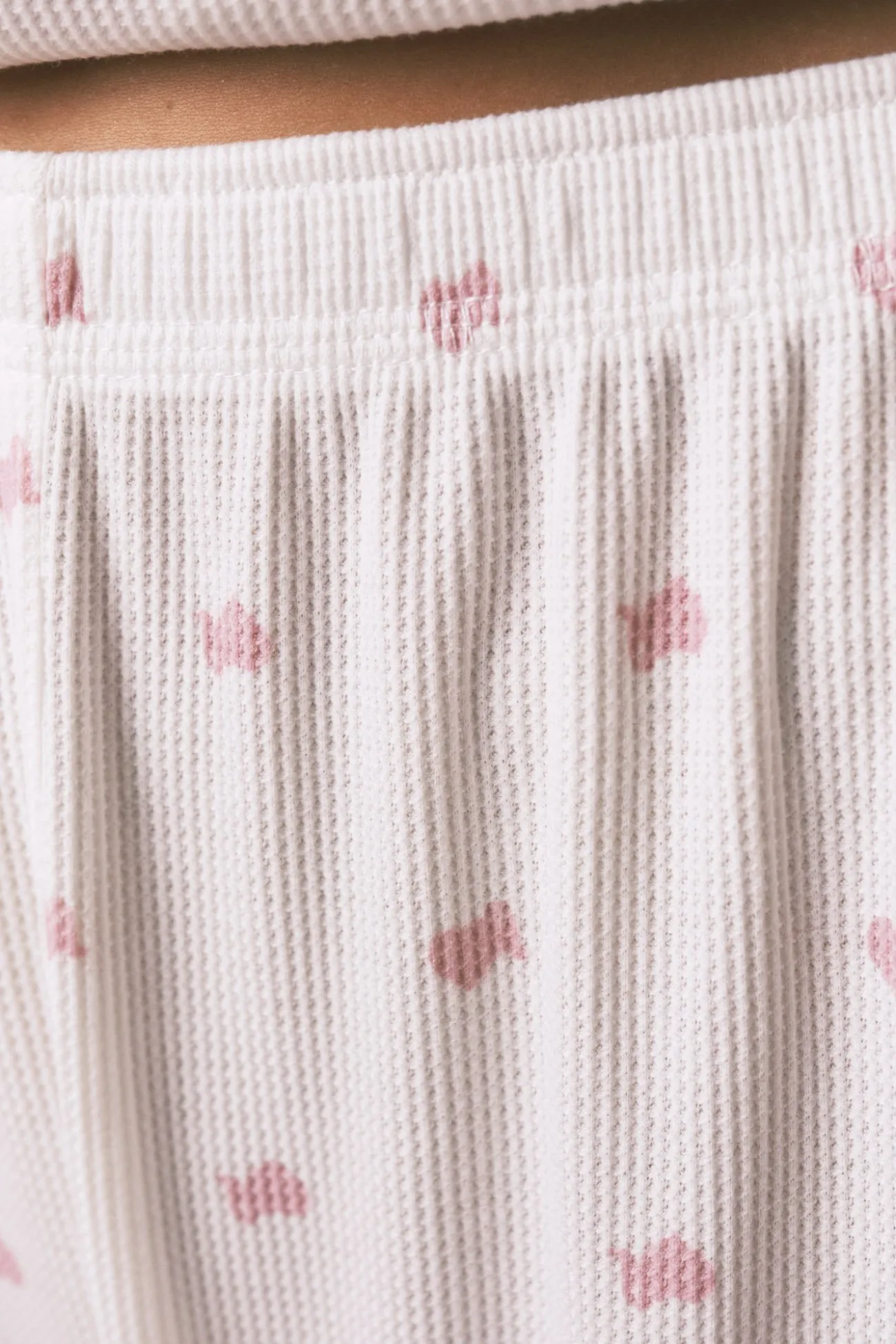 Pyjama long en tricot gaufré