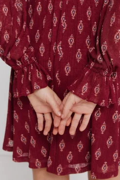Robe courte imprimée à volants