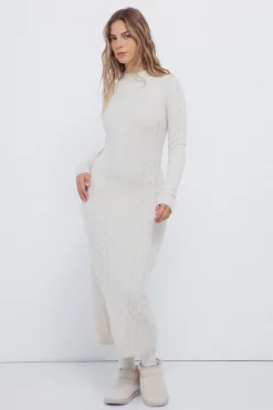Robe en maille en maille torsadée