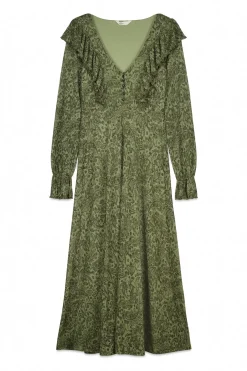 Robe imprimée verte