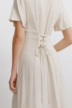 Robe midi dos crois&eacute;
