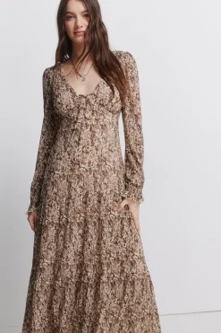 Robe midi imprim&eacute;e