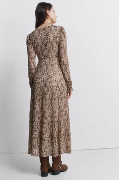 Robe midi imprim&eacute;e