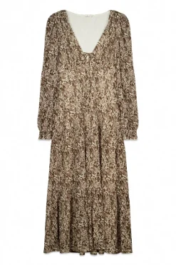 Robe midi imprim&eacute;e