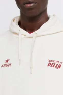 Sweat-shirt à capuche pizza