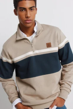 Sweat-shirt &agrave; fermeture &agrave; d&eacute;coupes