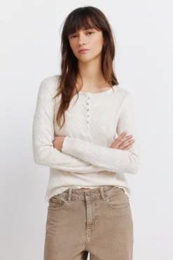 T-shirt &agrave; bords ondul&eacute;s