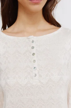 T-shirt &agrave; bords ondul&eacute;s