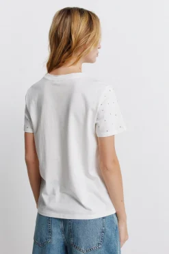 T-shirt &agrave; clous manches courtes