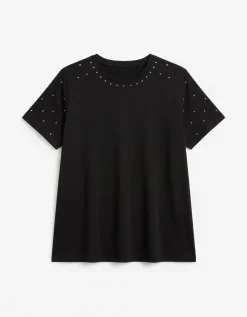 T-shirt &agrave; clous manches courtes