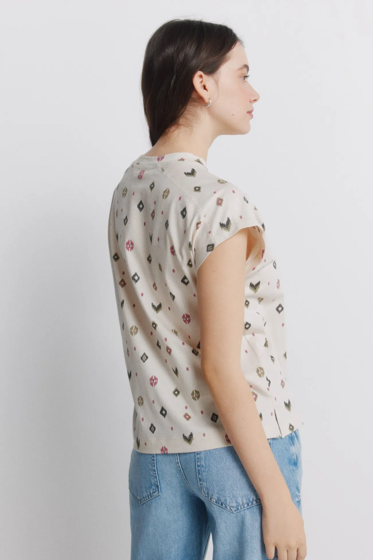 T-shirt à imprimé ethnique