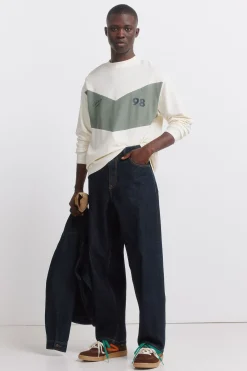 T-shirt &agrave; manches longues en piqu&eacute; coupe