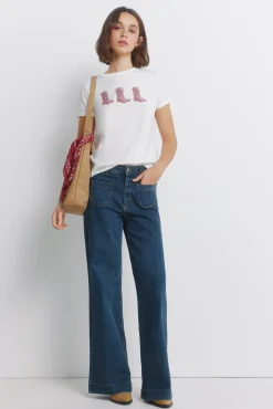 T-shirt à manches retroussées