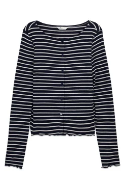 T-shirt &agrave; rayures avec boutons