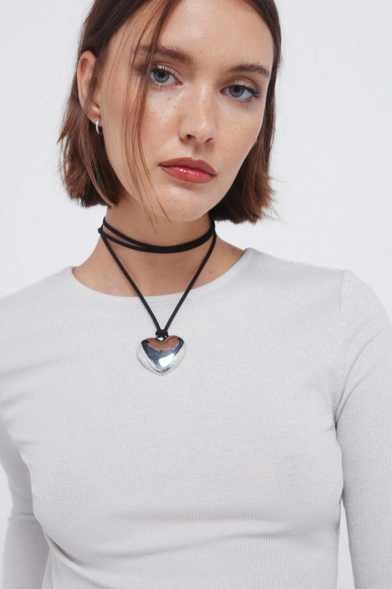 T-shirt décolleté dos en lurex