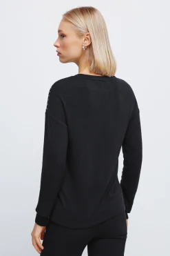 T-shirt en maille découpée en maille