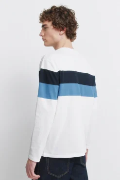 T-shirt piqué à manches longues avec découpes